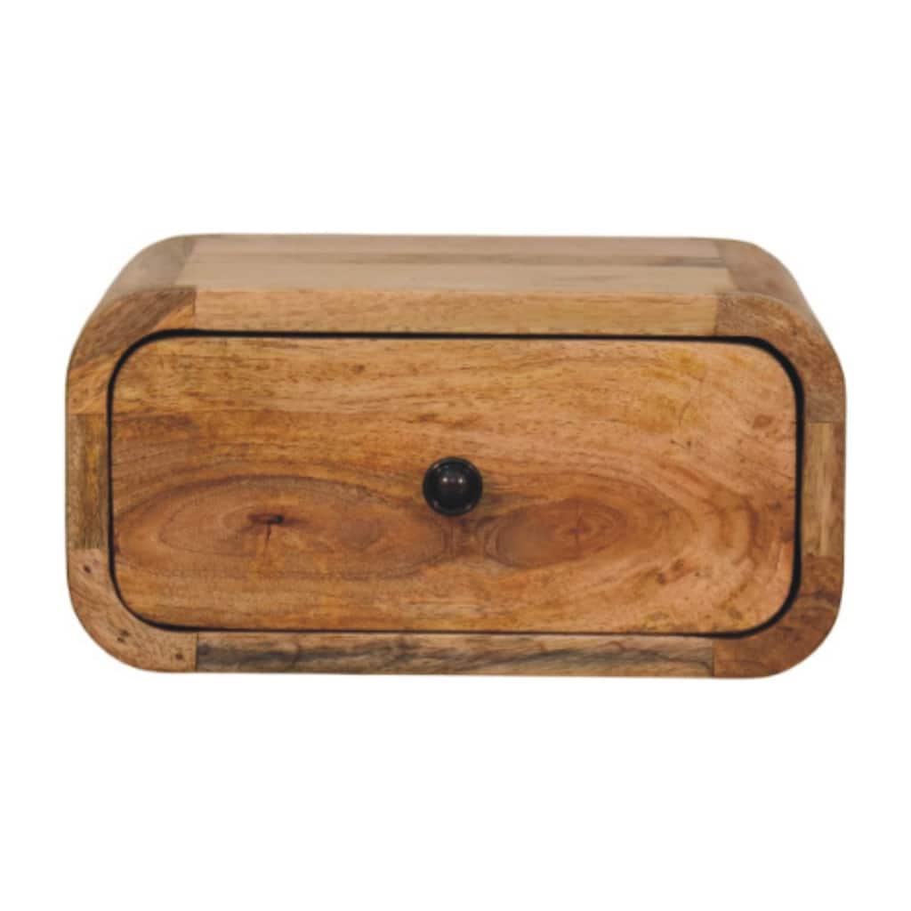 Artisan Furniture Solid Wood Avora Mini Wall-Mounted Oak-ish 1 Drawer Nightstand