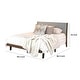 Vee King Size Platform Bed, Modern Low Profile Angled Legs, Natural ...
