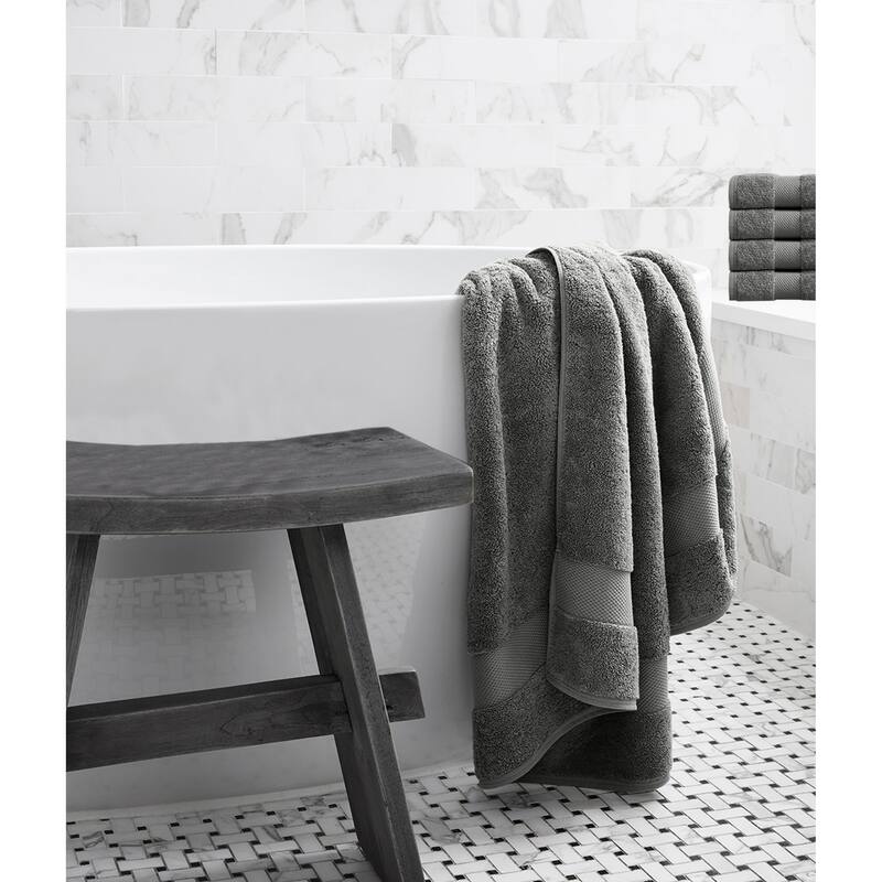Delara Organic Cotton Luxuriously Bath Towel, GOTS & OEKO-TEX Certified, Feather Touch Technology, 650 GSM, Quick Dry 30"x58"