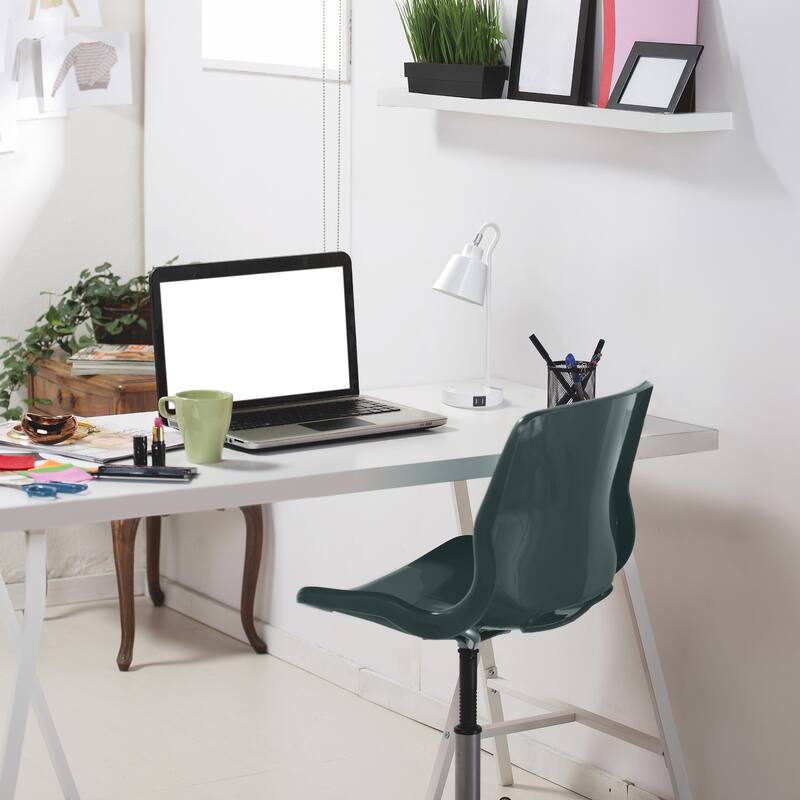 Looped Desk Lamp with Adjustable Shade - 16" - White