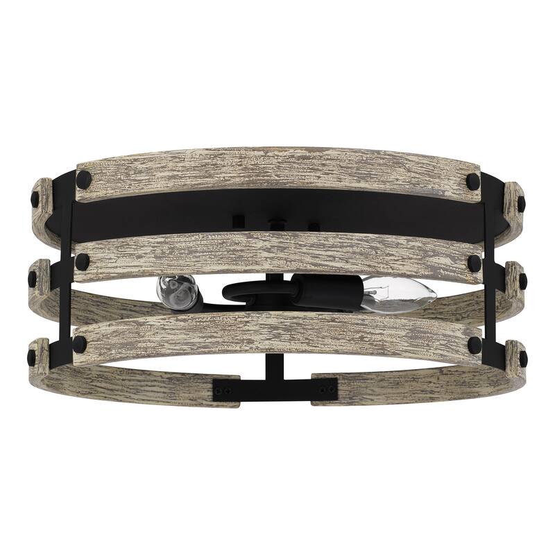 Ashburn 3-Light Earth Black Flush Mount