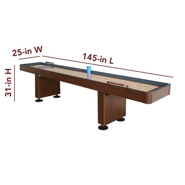 Hathaway Challenger 9ft Shuffleboard Table Walnut Finish Bed Bath