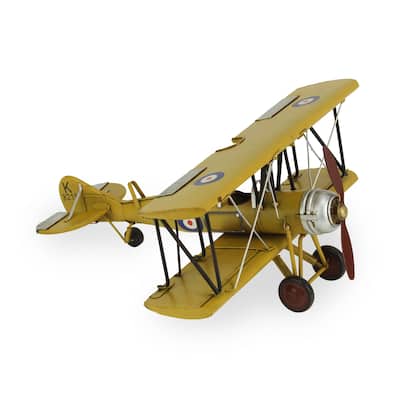 Multicolor Metal 1931 British Tutor Bi-Plane Model