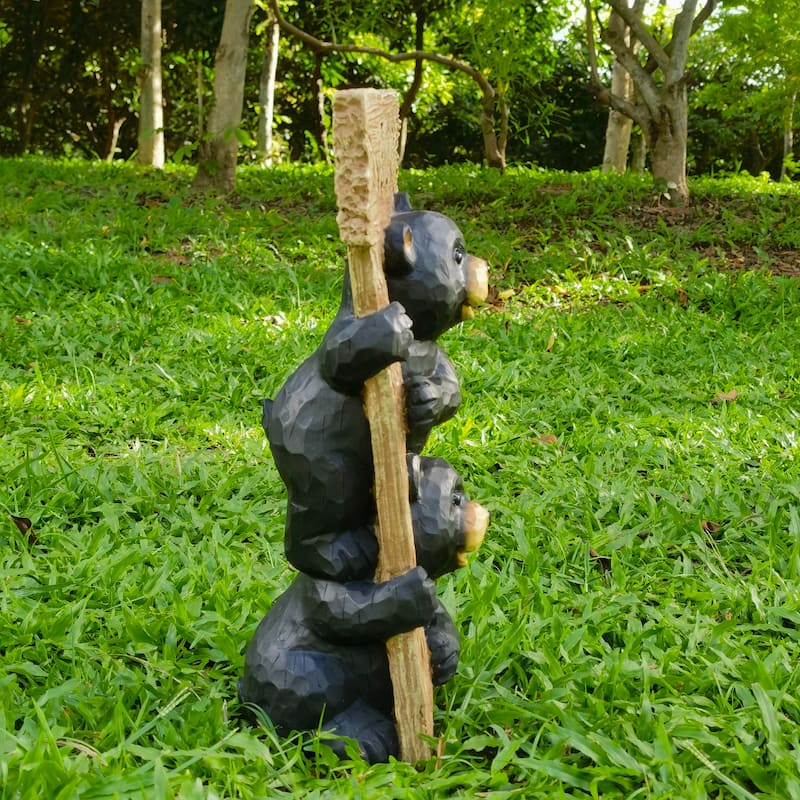 Stacked Bears Outdoor Garden Welcome Sign - 16"
