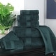 preview thumbnail 31 of 198, Egyptian Cotton 8 Piece Ultra Plush Solid Towel Set by Miranda Haus Teal