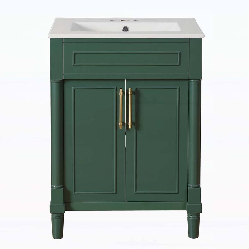 24" Bathroom Vanity with Integrated Ceramic Sink