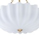 preview thumbnail 8 of 14, Chic Modern 3-Light Shell Scalloped Glass Chandelier For Dining Room - 15.7 in