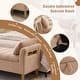 preview thumbnail 18 of 38, 66"W Teddy Storage Bench for Bedroom End of Bed with Arm and Two Pillows