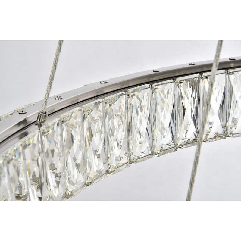 Monroe Collection Chandelier D31.5" H21" Chrome Finish