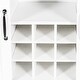 preview thumbnail 11 of 9, White Sliding Door Coffee Bar Cabinet Sideboard with Wine Bottle Rack