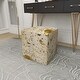 preview thumbnail 34 of 47, Glam Leather Stool 16 x 16 x 16