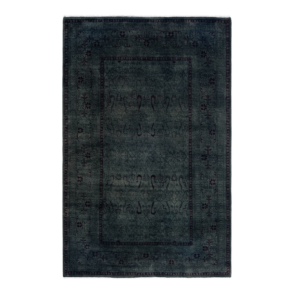 Contemporary Overdyed Wool Hand Knotted Area Rug - 5' 2" x 7' 10"
