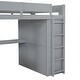 preview thumbnail 14 of 14, Gray Full Size Wooden Loft Bed with Wardrobe, Desk, and Shelves