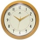 preview thumbnail 144 of 195, Infinity Instruments Round Retro Kitchen Wall Clock by Infinity Instruments 15 Inch - Saffron