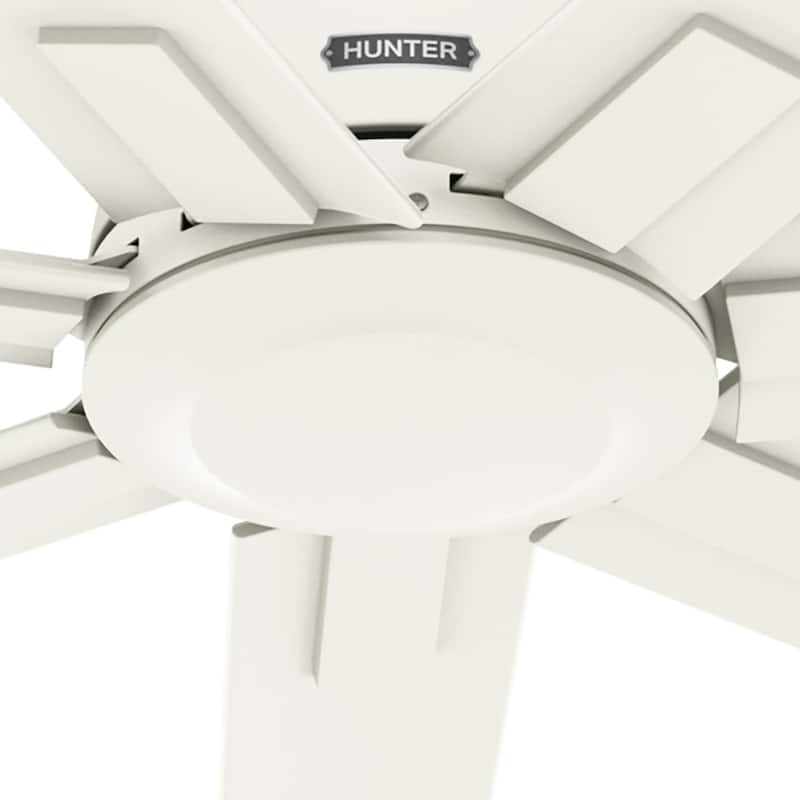 Hunter 72" Downtown Windmill Outdoor Ceiling Fan & Wall Control - Damp Rated - Industrial, Modern - ENERGY STAR!