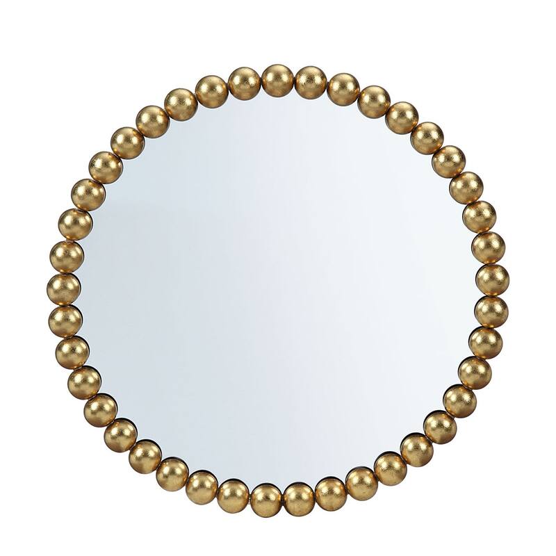 Azalea Park Metal Beaded 36" Round Wall Mirror