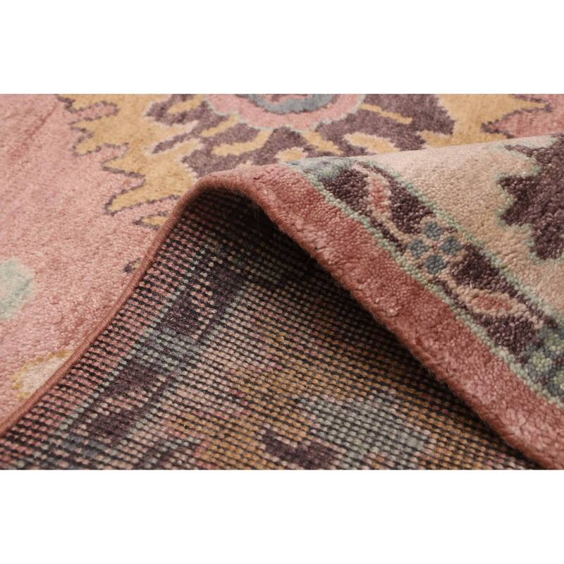 ECARPETGALLERY Hand-knotted Modern Oushak Dark Violet Wool Rug - 7'9 x 9'11