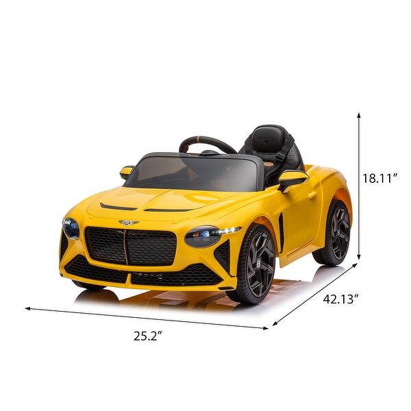 12V Bentley Bacalar Ride-On Car for Kids with Music, LED Lights, Safety Features