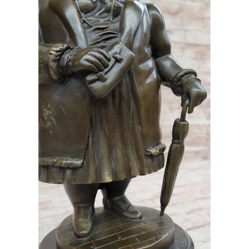 Woman With Umbrella Abstract Bronze Sculpture Statue Art Fernando Botero