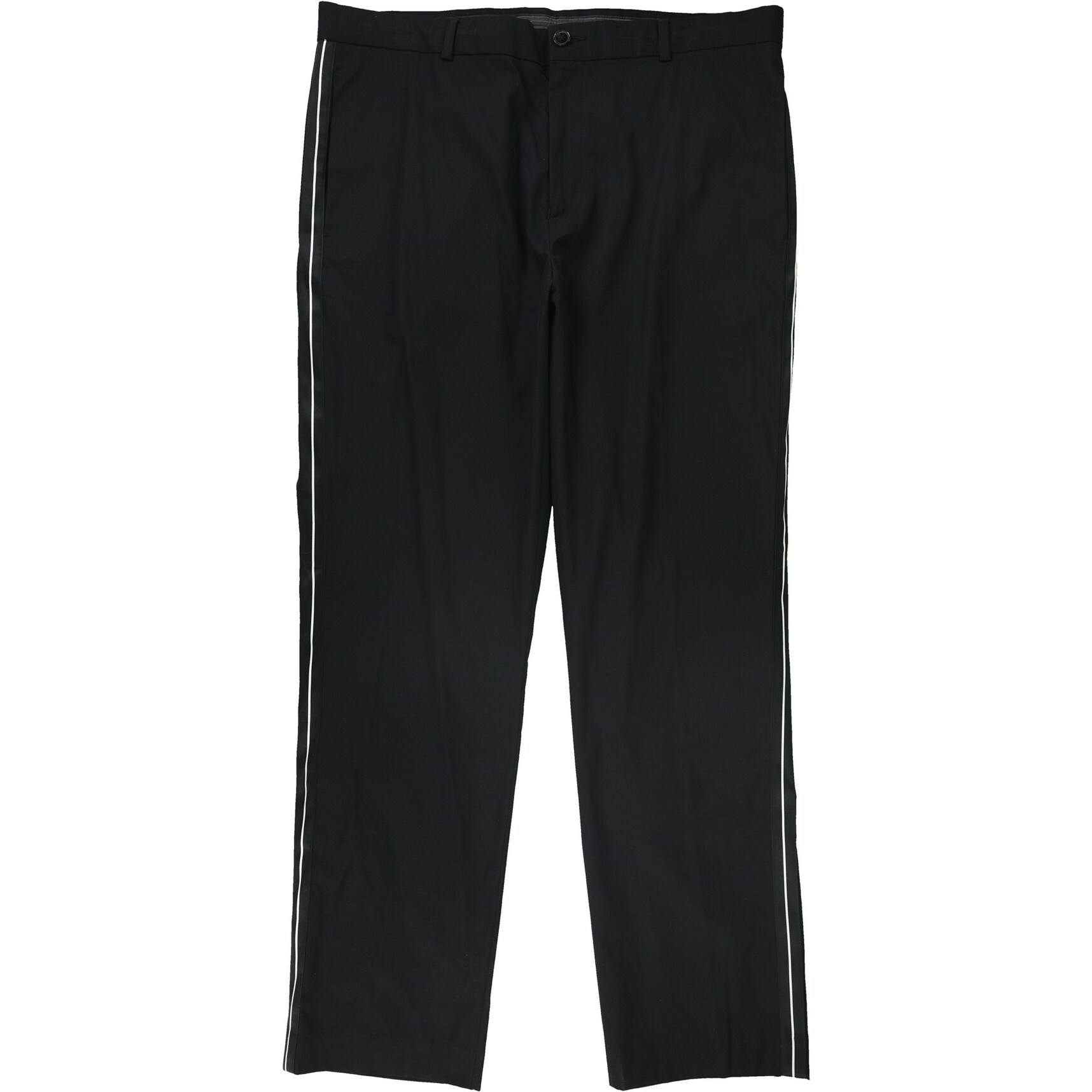 mens grey trousers with black stripe