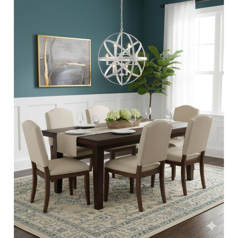 6-Light Chrome Iron Cage Chandelier