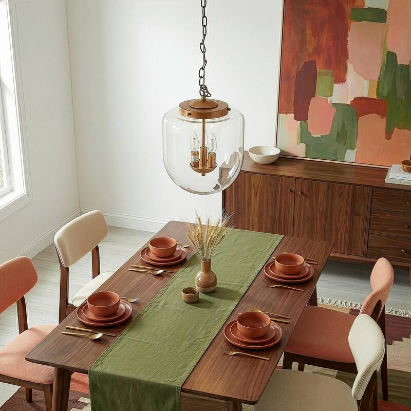 Bonnie Modern Glass Pendant Light with Gold Finish