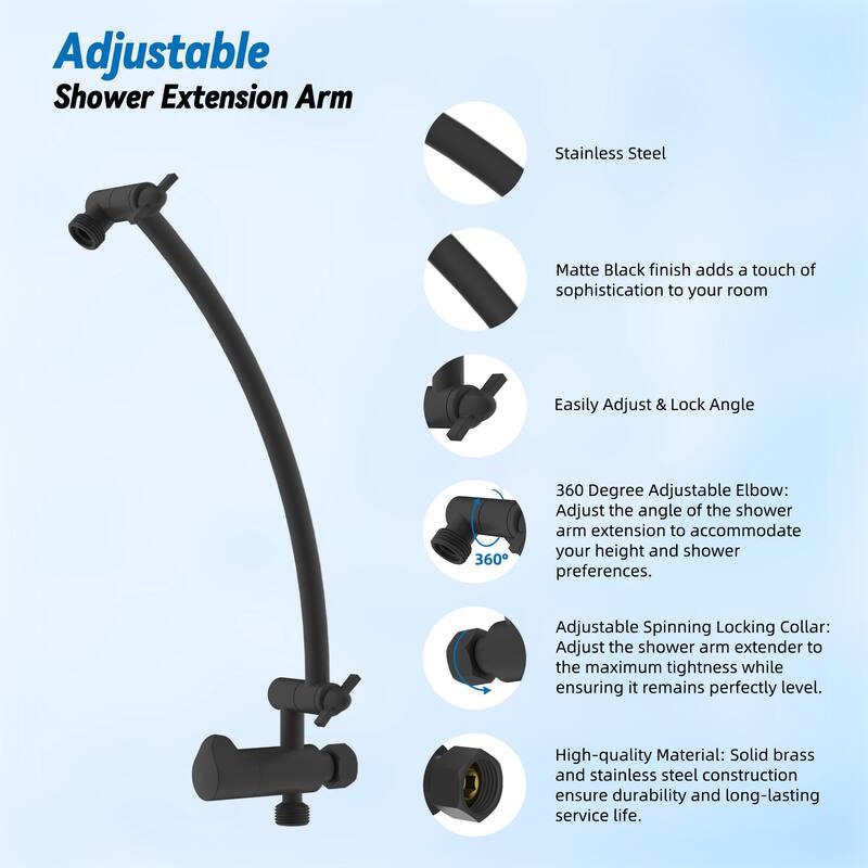 High Pressure 13in Luxury Rain Shower&10-mode Handheld Shower Combo
