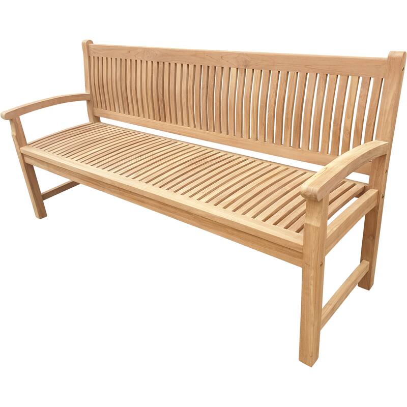 Seven Seas Teak El Mar Teak Wood Outdoor Patio Bench, 6 Foot
