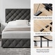 preview thumbnail 30 of 31, Bed Frame with 4 Storage Drawers, Linen Upholstered Platform Bed Frame with Adjustable Headboard