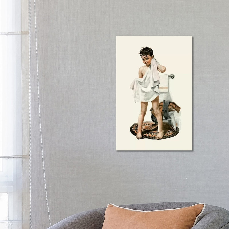 iCanvas "C-L-E-A-N" by Norman Rockwell Canvas Print