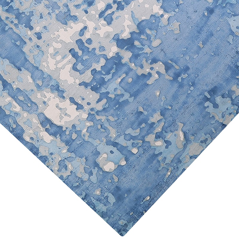 Handwoven Smoke Blue Rug - 8 ' X 10 ' Rectangle
