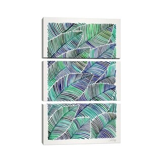 iCanvas "Tropical Leaves II" by Cat Coquillette 3-Piece Canvas Wall Art ...