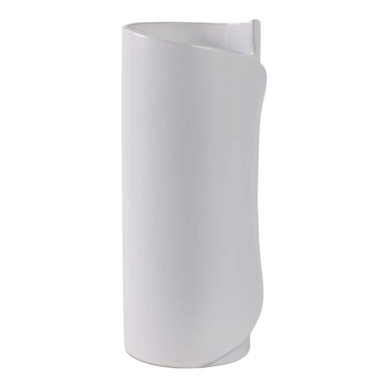 Ceramic Stoneware Vase Sculptural Curved Silhouette Modern Design