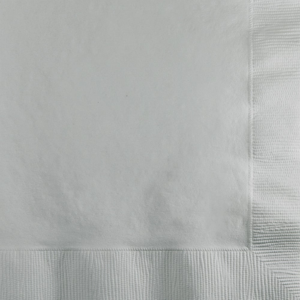 2-Ply Disposable Party Beverage Napkins - 5" - Silver - Club Pack of 600