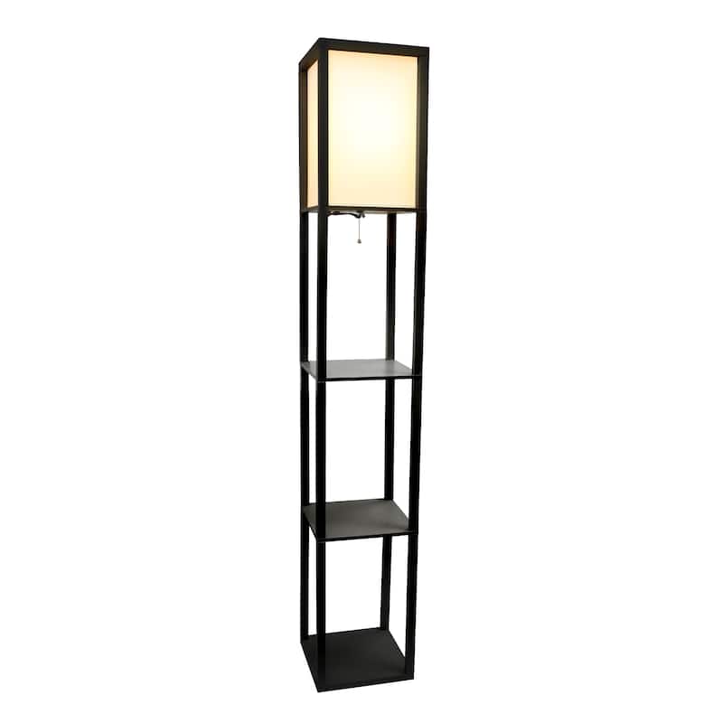Porch & Den Victorine Floor Lamp Etagere Organizer Storage Shelf