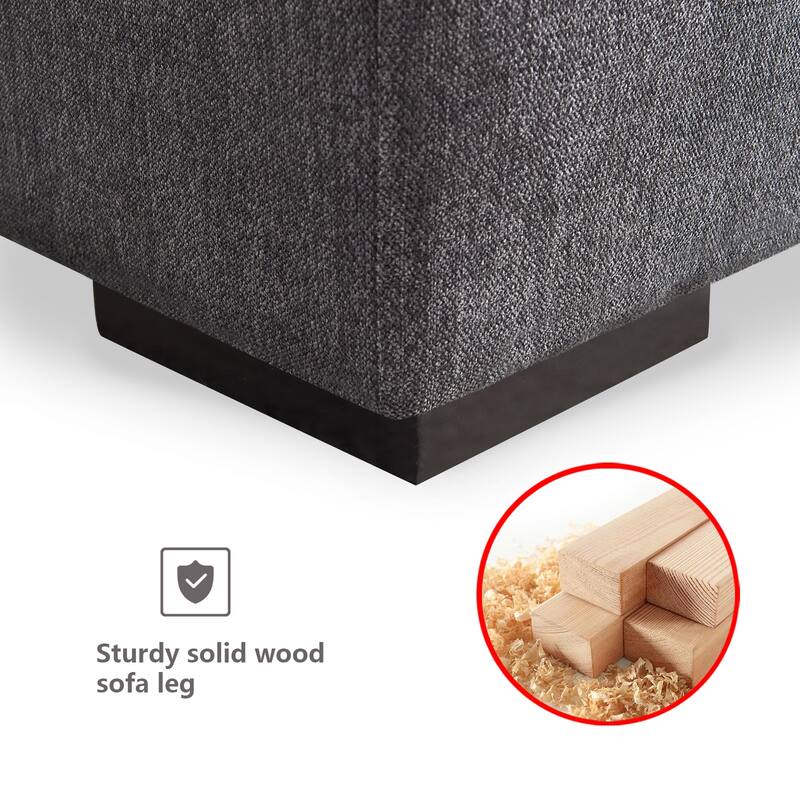 L Shape Modular Soft Fabric Sofa Filled with Down Bed Bath & Beyond