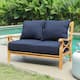 Option Natural Teak/Navy Cushion