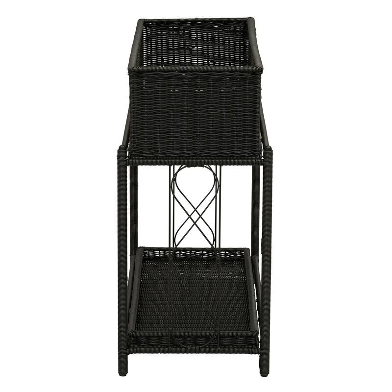 Household Essentials Raised 2-Tier Plant Stand with 2 Interchangeable Shelves