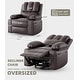 preview thumbnail 33 of 73, Oversized power recliner with heat, massage, 360 degrees swivel, and cup holder.