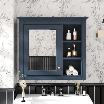 Medicine Cabinet Wall Mounted Bathroom Storage Cabinet with Mirror