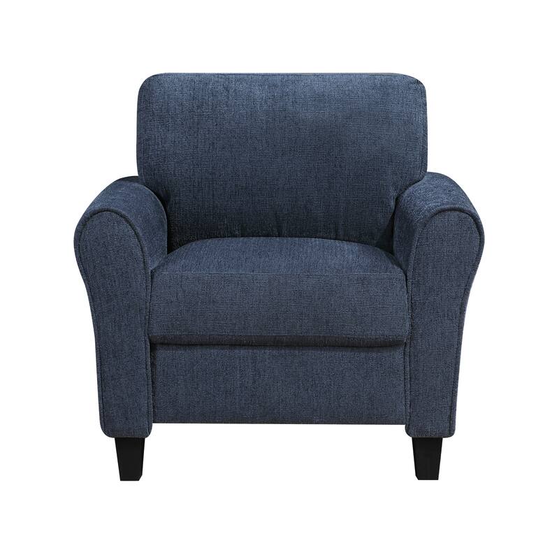 Diboli Chenille 3-Piece Living Room Set - Wood Finish Exposed Feet