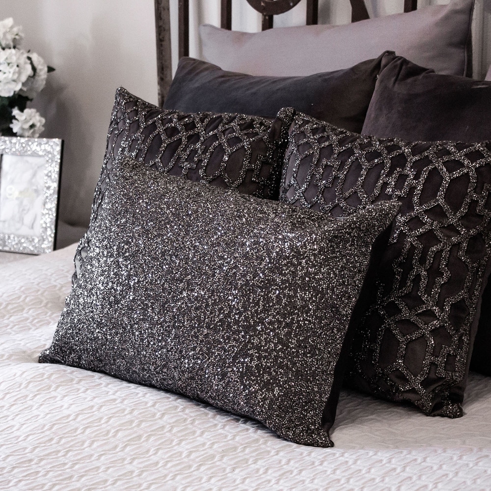 feather print throw pillows