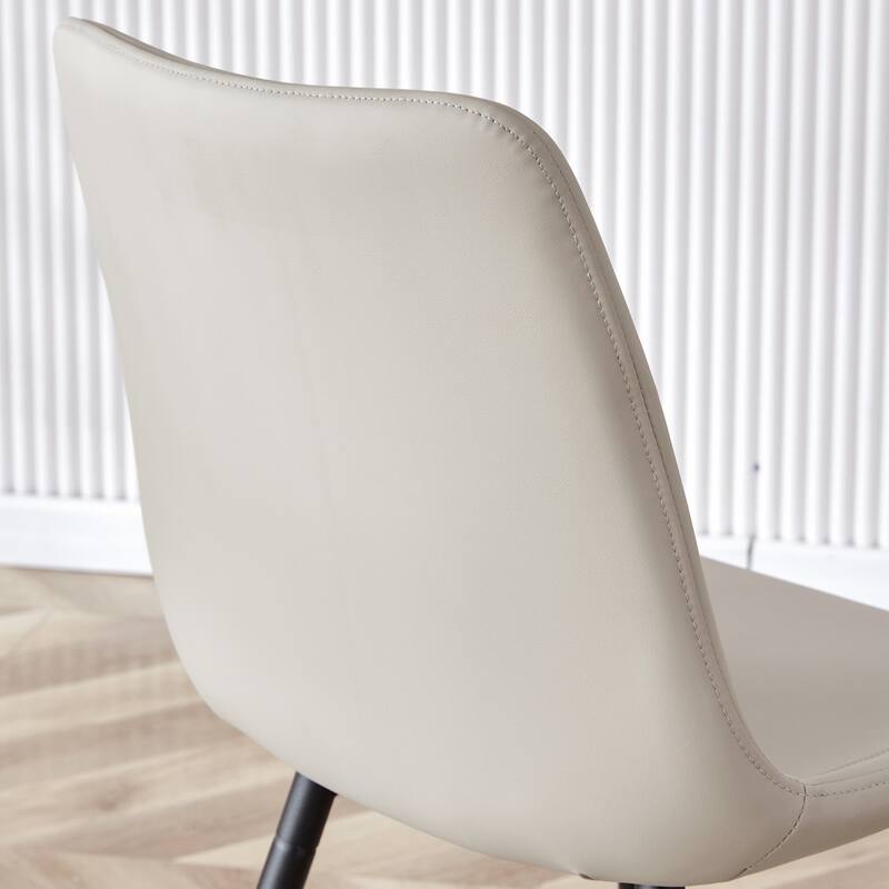 7-Piece Set, 59-71" Extendable Dining Table with PU Upholstered Dining Chairs