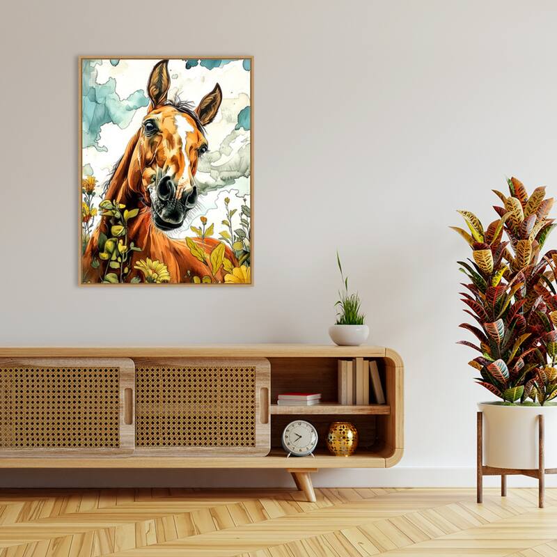 Horse Sky by Justyna Jaszke Framed Canvas Wall Art