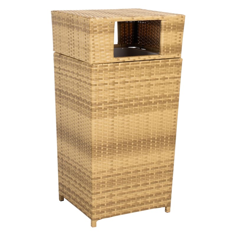 SAFAVIEH Outdoor Mazeli Trash Bin (Fully Assembled)