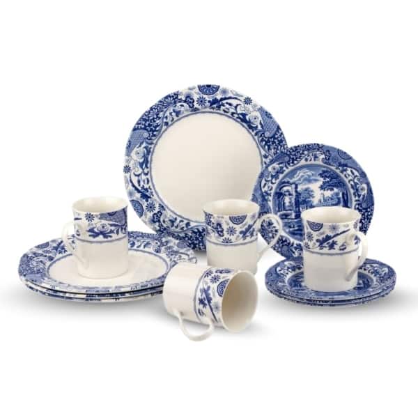 slide 2 of 7, Spode Blue Italian Brocato 12 Piece Set 12 Piece