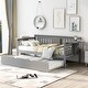 preview thumbnail 1 of 72, Wooden Daybed with Trundle, Sofa Bed for Bedroom Living Room Grey - Twin