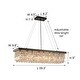 preview thumbnail 9 of 17, Modern Black Crystal Chandelier 40 in. 8-Light Kitchen Island Pendant Lighting