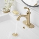 preview thumbnail 15 of 29, Single Handle Bathroom Sink Faucet with Drain Kit 1 Hole Brass Modern Bathroom Basin Vanity Faucets with Deck plate