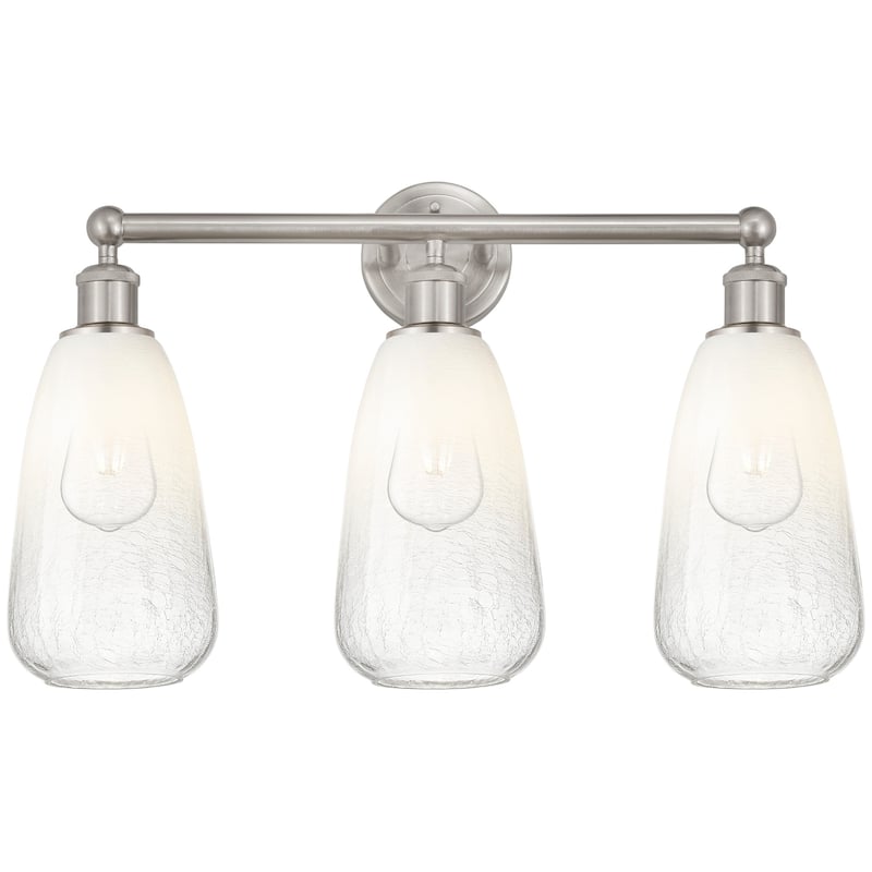 Innovations Lighting 616-3W-16-24 Brookhaven Almond Vanity Brookhaven - Brushed Satin Nickel / Opal